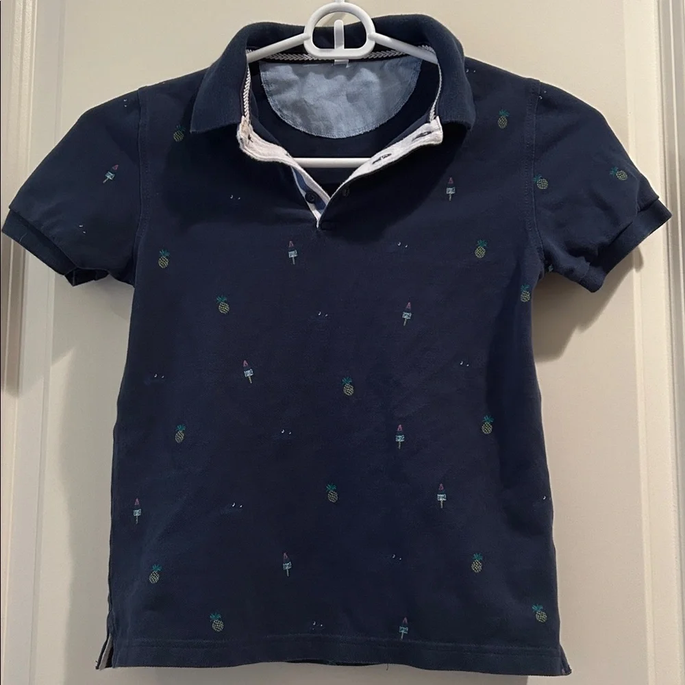 Marks and Spencer kids pineapple ice pop print polo shirt short sleeve 6-7yrs